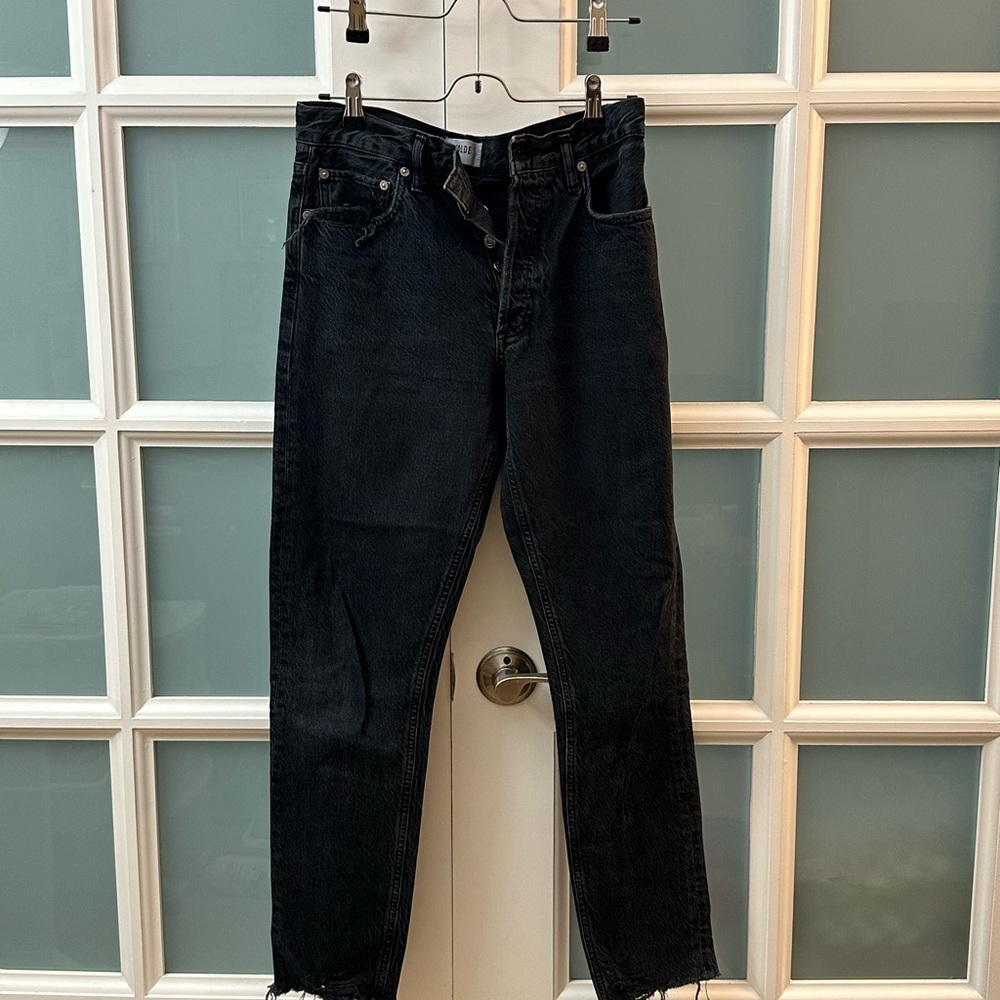 Agolde Women's Charcoal High Rise Jeans